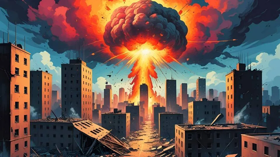 Az atombomba robbanása szimbolizálhatja a belső félelmeket és a változást az életben.
