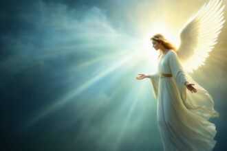 Az angyali lény megjelenése a fényben, hívogatóan szólít minket, hogy figyeljünk a belső hangunkra.