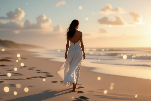 Az álomban való járás a szabadság és a felfedezés vágyát jelzi, miközben a tengerparti táj a nyugalmat és a harmóniát szimbolizálja.