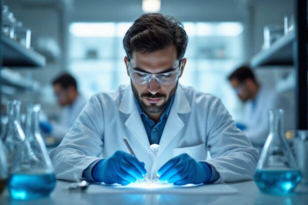 Laboratóriumban való álmodás a felfedezés és a tudásvágy szimbóluma, új lehetőségek keresése.