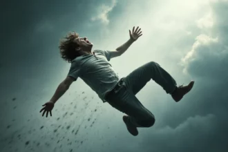 A zuhanás érzése gyakran a tehetetlenség és elveszettség szimbóluma, amely az élet kihívásaira utal.