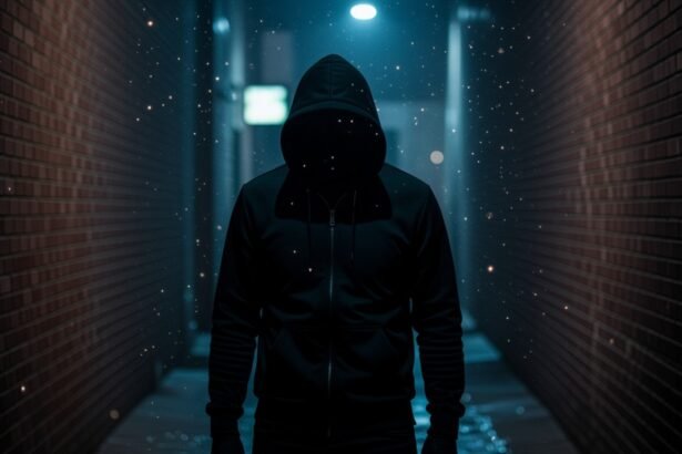 A sötét sikátorban egy rejtélyes alak áll, ami félelmet és feszültséget kelt. Az álom a belső félelmekkel való szembenézésről szólhat.