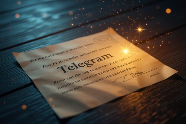 Az álomban megjelenő távirat a távolság és az üzenetek fontosságát szimbolizálja, utalva a kommunikációra és a kapcsolatokra.