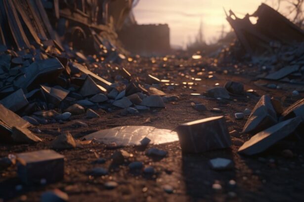 Az építési törmelék a múlt emlékét idézi, a romok között új lehetőségek rejlenek.