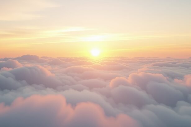 A felhők felett ragyogó napfelkelte a fejlődés és új kezdetek szimbóluma, amely álmaink megvalósítására ösztönöz.