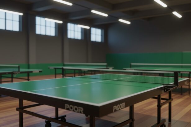 A ping-pong asztalokkal teli terem álmainkban a versenyszellem és a baráti összejövetelek szimbóluma, a játék öröme és a kihívások várnak.