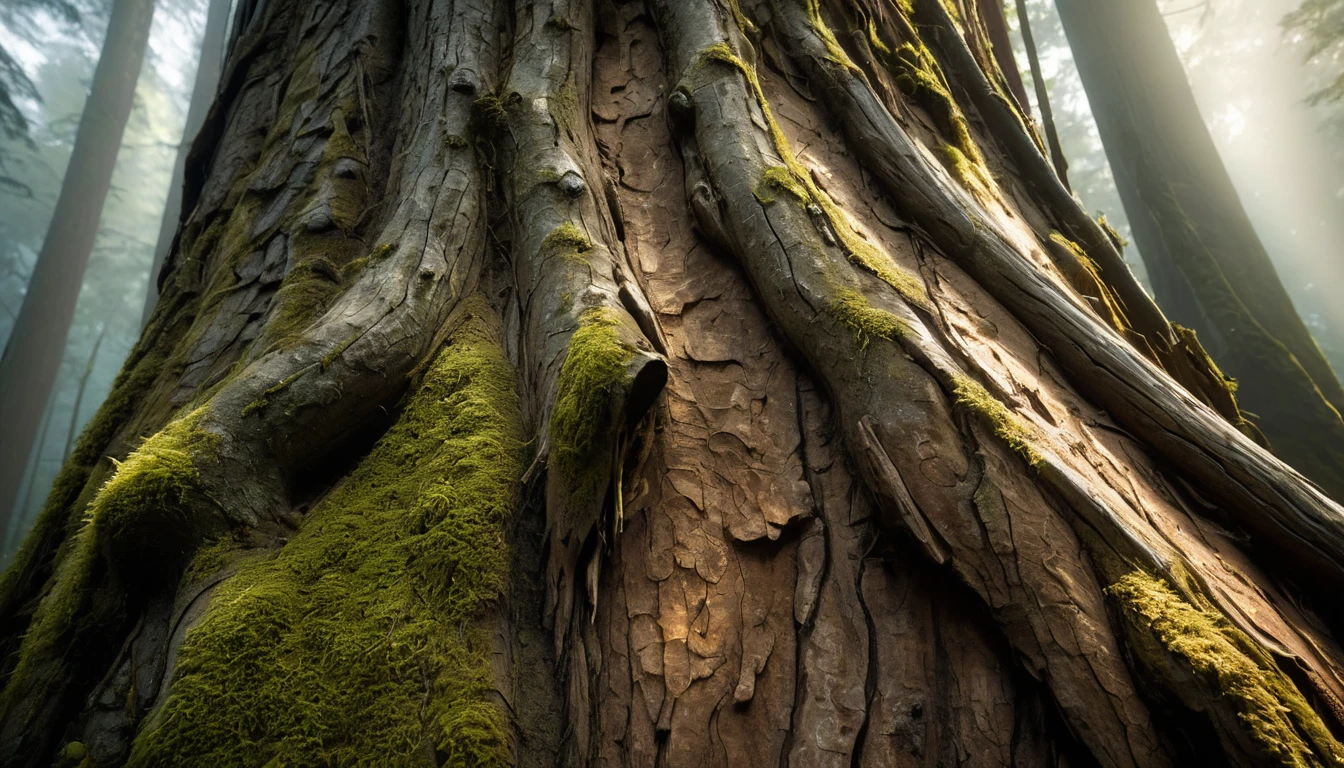 Mit jelent kéregről álmodni? - Álomfejtés és értelmezés Egy fának a kérge, mohával borítva, a természet mélyén.