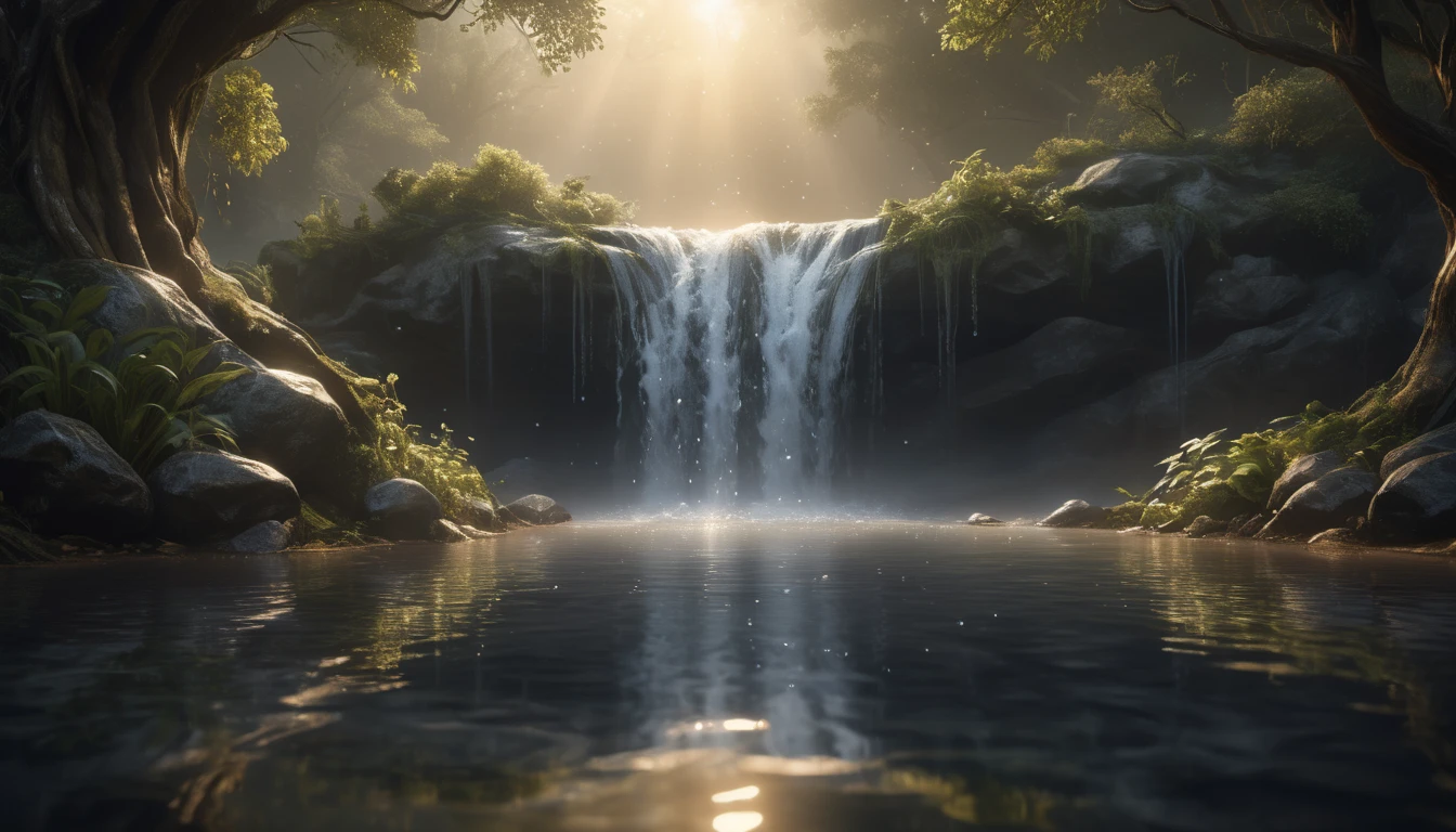 Vizelésről álmodni – jelentések és értelmezések Egy gyönyörű vízesés, amely a természetben csobog, körülötte zöld növényzet.