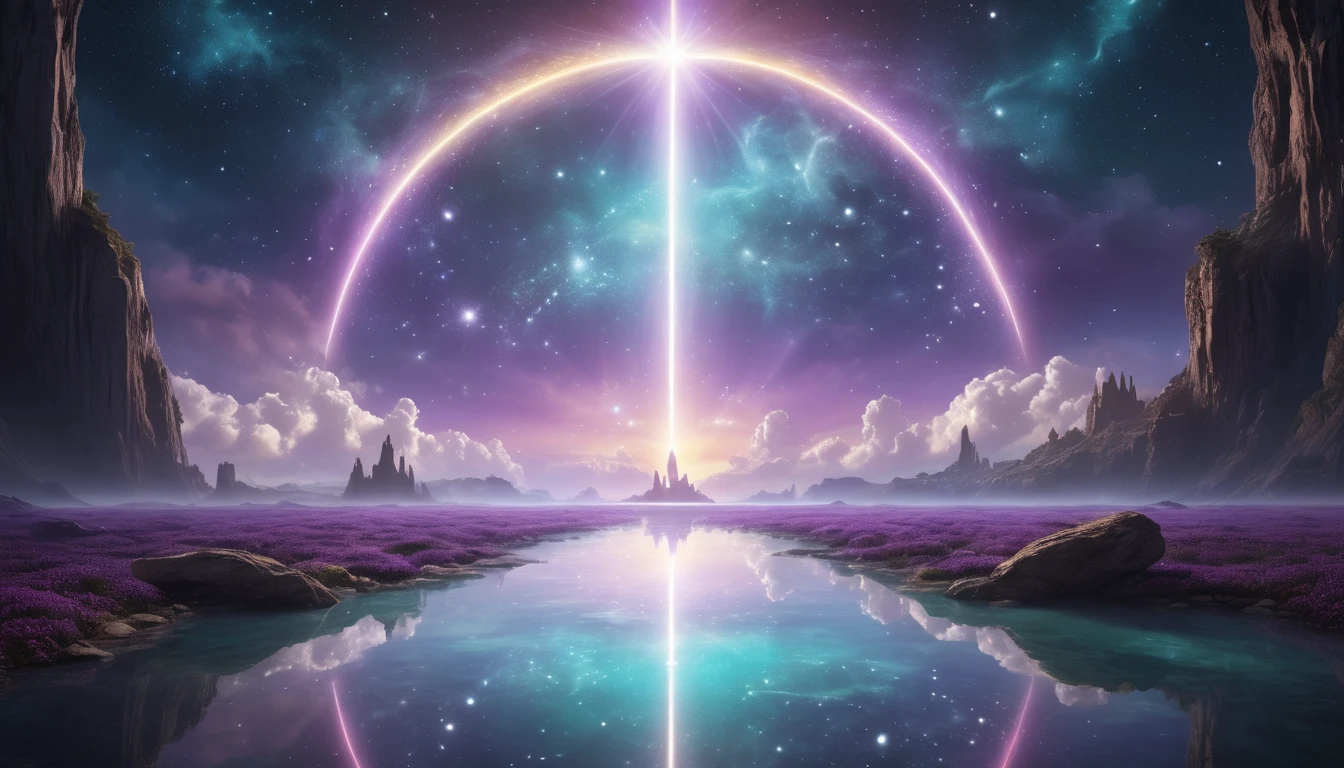 Mit jelent 20-as számmal álmodni? - Álomfejtés és értelmezés Egy varázslatos táj, ahol a napfény és a csillagok fénye egyesül, szimbolizálva az új kezdeteket.