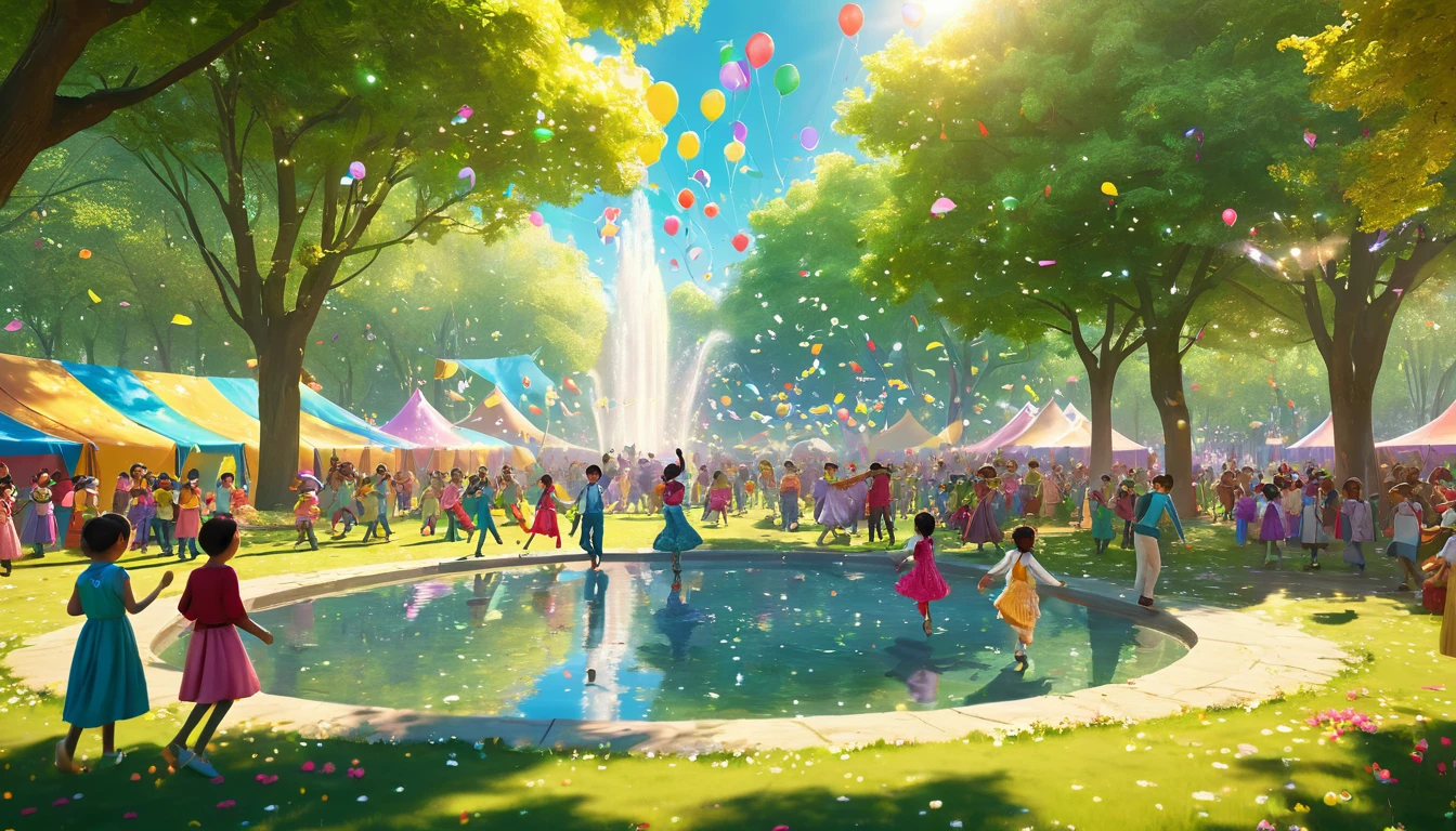 Mit jelent majálissal álmodni? - Rövid álomfejtés és értelmezés Színes majális, emberek táncolnak és ünnepelnek a parkban, virágok és lufik között.