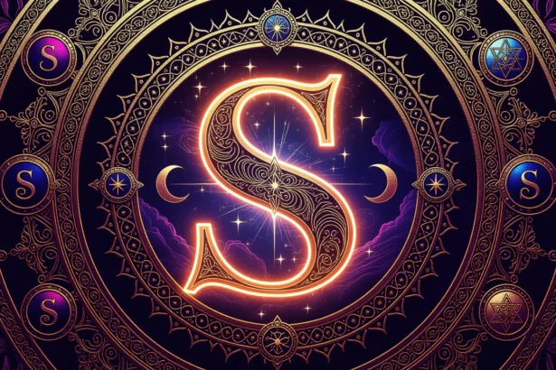 Egy misztikus mandala, amely az álomfejtés szimbolikáját tükrözi, csillagokkal és holdakkal díszítve.