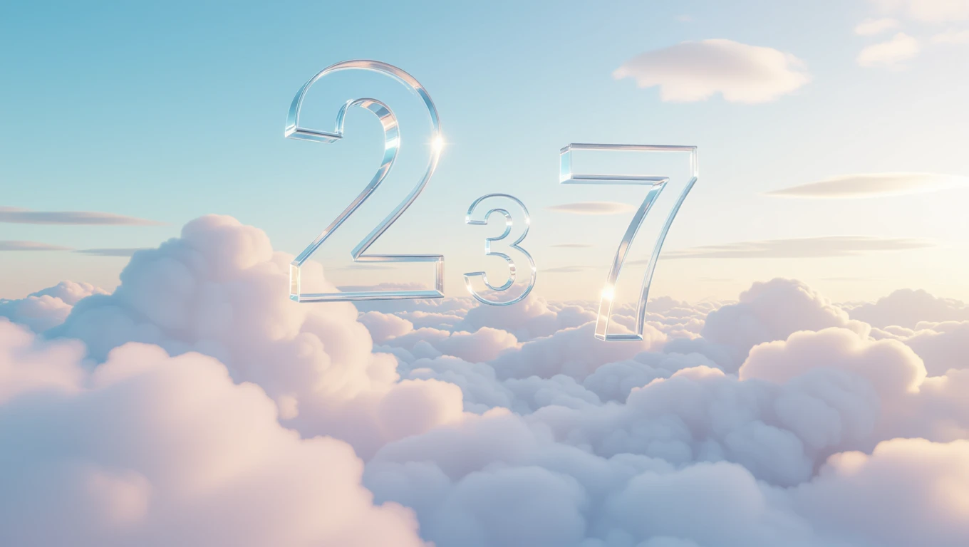 Mit jelent számokról álmodni? – Részletes álomfejtés és értelmezés Átlátszó számok lebegnek felhők között, szimbolizálva az álomfejtést.