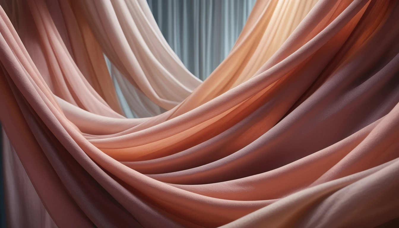 Mit jelent szövetről álmodni? - Álomfejtés és értelmezés Lágy, színes szövetek hullámoznak, különböző árnyalatokban és textúrákban.