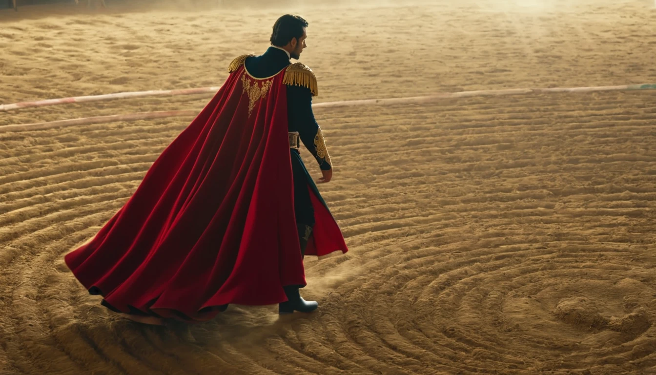 Mit jelent torreádorról álmodni? - Álomfejtés és értelmezés Egy torreádor vörös köpenyben, arénában sétálva, a homokban hagyott nyomokkal.