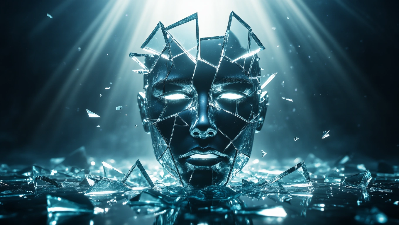 Mit jelent terroristával álmodni? – Részletes álomfejtés és értelmezés Egy törött üvegfej, amely belső feszültséget és félelmet szimbolizál.