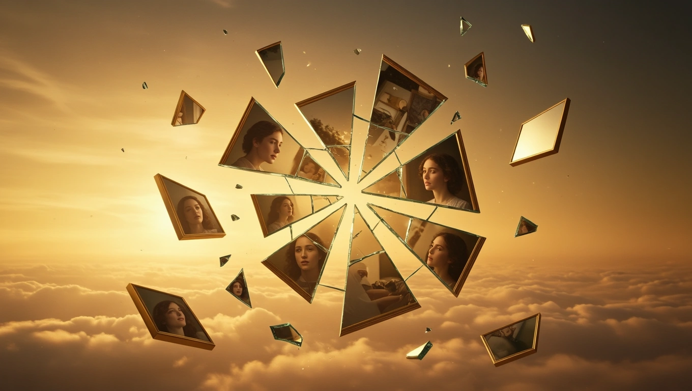 Mit jelent törött üvegről álmodni? – Részletes álomfejtés és értelmezés Törött üvegdarabokból álló kompozíció, amely sebezhetőséget szimbolizál.