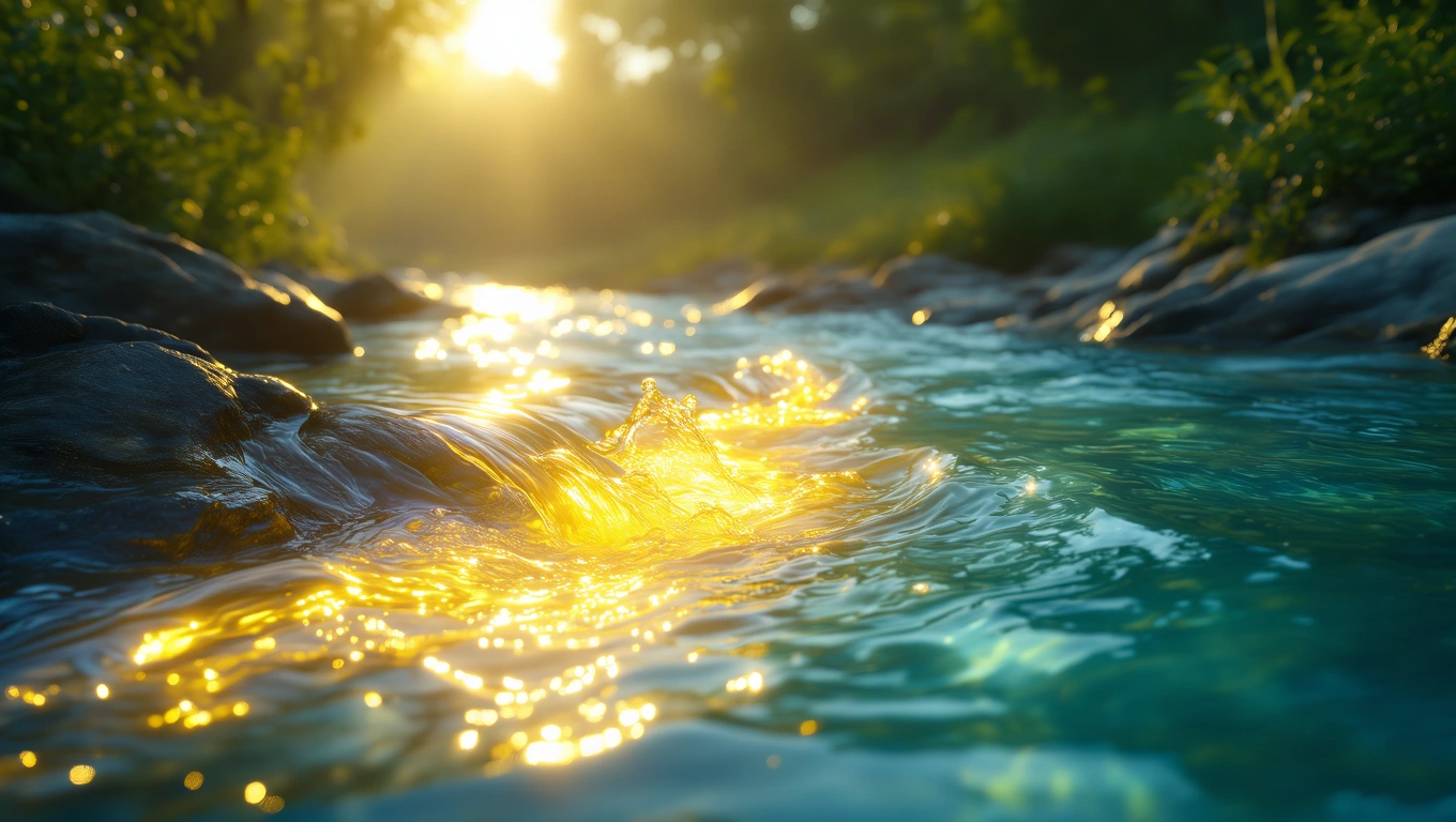 Mit jelent hányásról álmodni? – Részletes álomfejtés és értelmezés Egy napfényben csillogó vízfolyás, amely a köveken áthalad.