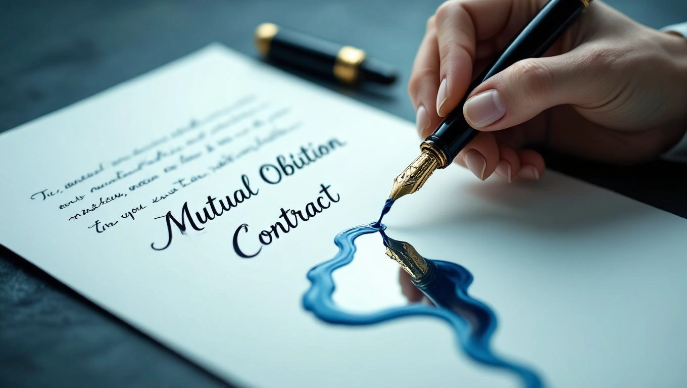 Mit jelent kölcsönnel álmodni? – Részletes álomfejtés és értelmezés Egy kéz egy tollal ír egy szerződést, amely a kölcsön fogalmát szimbolizálja.