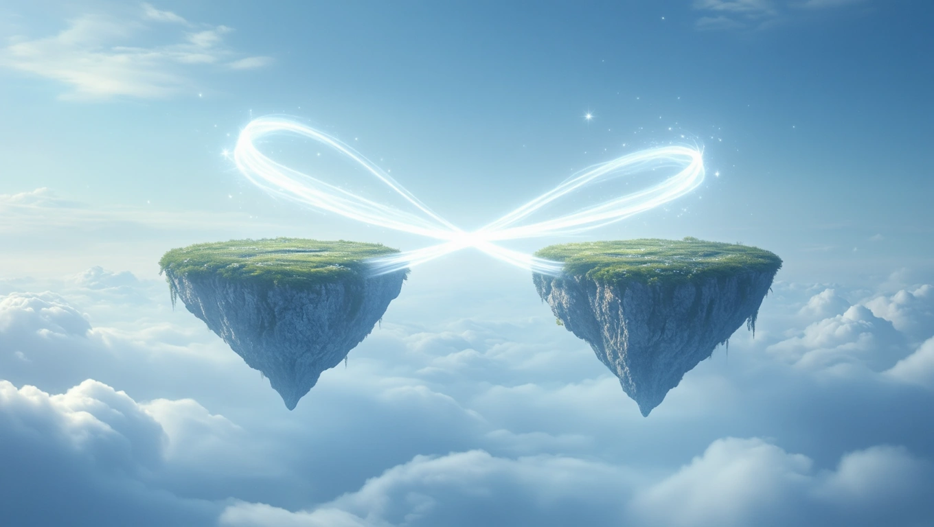 Mit jelent masnival álmodni? – Részletes álomfejtés és értelmezés Két lebegő sziget, közöttük végtelen jel, ami az érzelmi kötelékeket szimbolizálja.