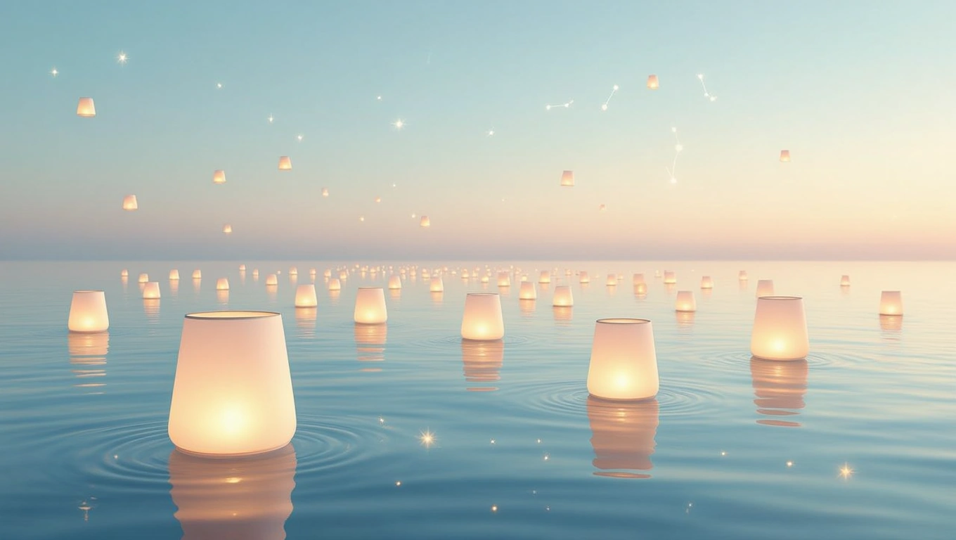 Mit jelent lámpával álmodni? – Részletes álomfejtés és értelmezés Fénylő lámpások úsznak a vízen, békés, misztikus hangulatot árasztva.