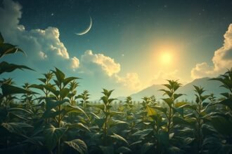 Dohánypalánták a napfelkeltében, álomfejtés szimbolikával.