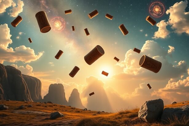 Dugók lebegnek a napfelkeltében, álomfejtés szimbóluma.