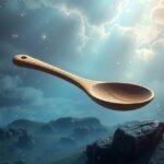 Fakanál lebegése az álom világában, szimbólumokkal teli tájban.