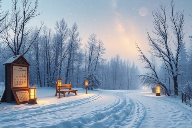 Téli táj februárral, békés időjárás, szimbolikus álmok.