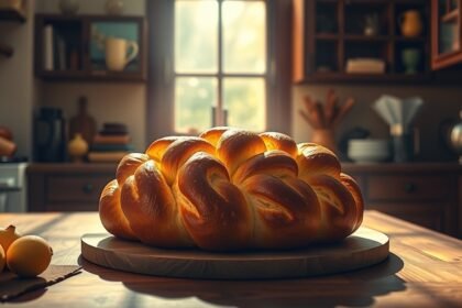 Friss kalács a konyhában, álomfejtés szimbóluma.