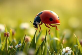 Katicabogár virágok közt, álmok szimbóluma