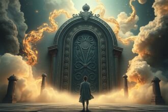 Fénylő ajtó és füst, álom és új kezdetek szimbolikája