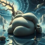 Kép egy álmokban megjelenő kövér figuráról, szimbolikus értelmezéssel.
