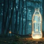 Álomfejtés kulaccsal a sötét erdőben, belső szükségletek szimbólumaként.