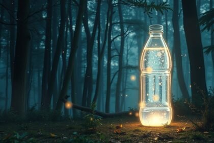 Álomfejtés kulaccsal a sötét erdőben, belső szükségletek szimbólumaként.