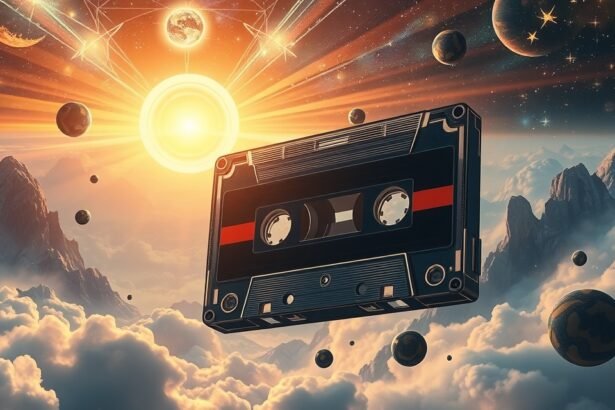 Magnószalag a csillagok felett, az álmok szimbólumaként.