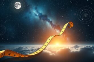 Mérőszalag a csillagos ég alatt álom értelmezéséhez.