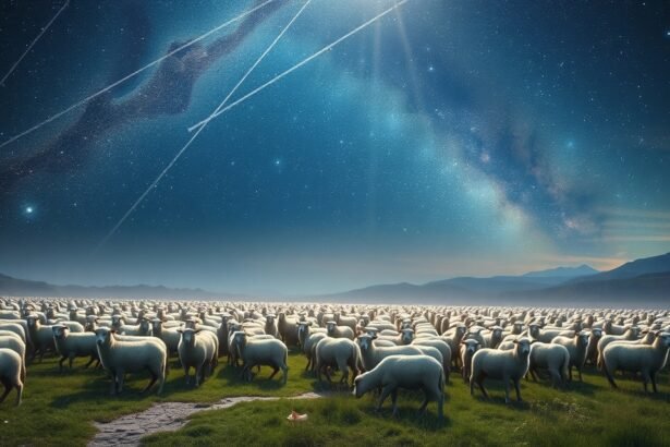 Álom a nyájjal, a közösség és alkalmazkodás szimbóluma.