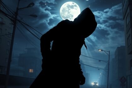 Betörő árnyék a telihold alatt, álomfejtés szimbólumai rejtve.