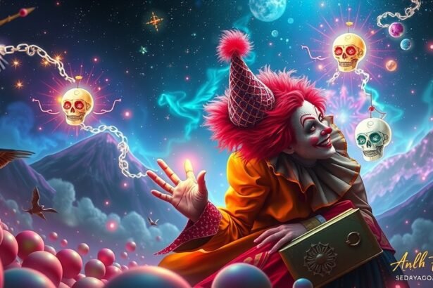 Bohóc, amely álmainkban elfojtott gyermekkorunkra utalhat.