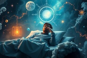 Álomfejtés: Bosszúsággal álmodó személy a csillagos éj alatt.