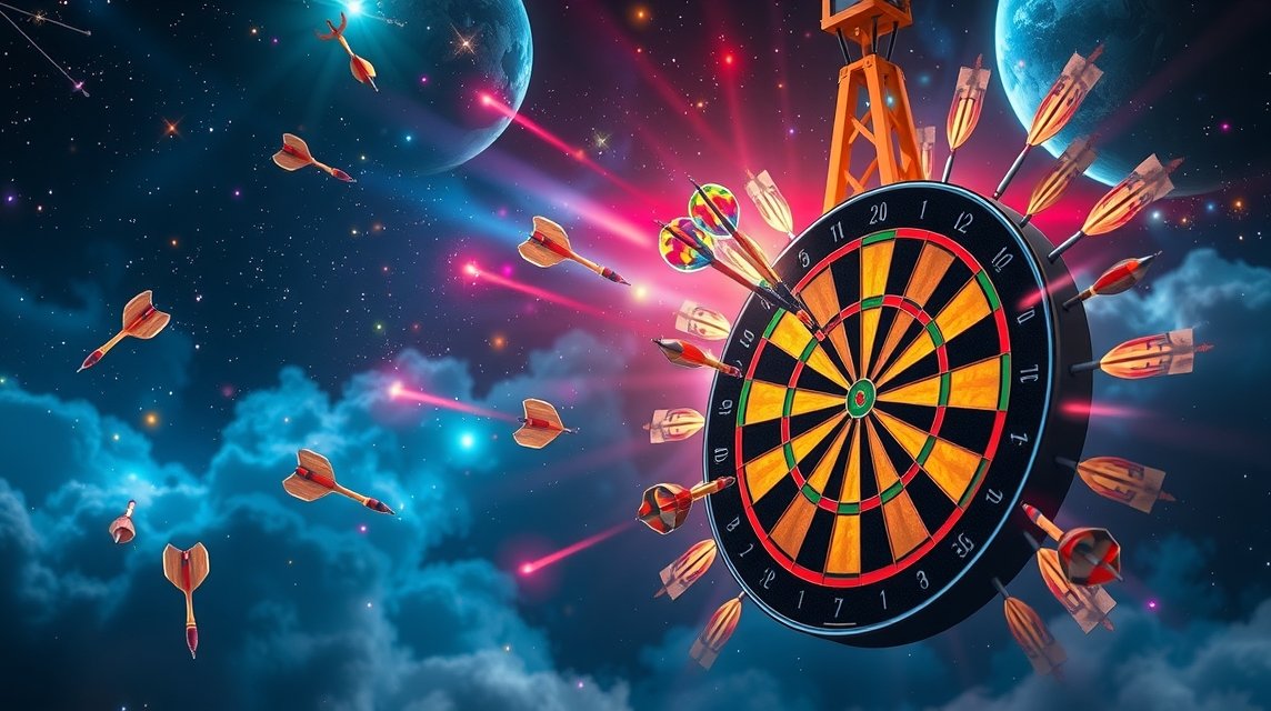 Darts tábla és nyilak az álom szimbolikájában.