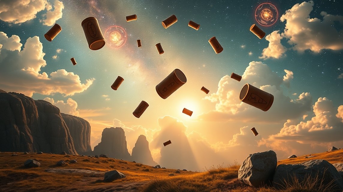 Dugók lebegnek a napfelkeltében, álomfejtés szimbóluma.