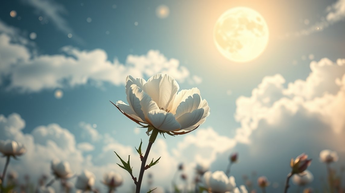 Gyapotvirág a telihold fényében, álomfejtési szempontból jelentős