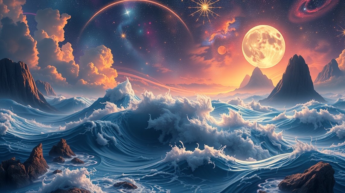 Mit jelent özönvízzel álmodni? – Részletes álomfejtés és értelmezés. Mesés özönvíz álom táj csillagokkal és holdfénnyel.