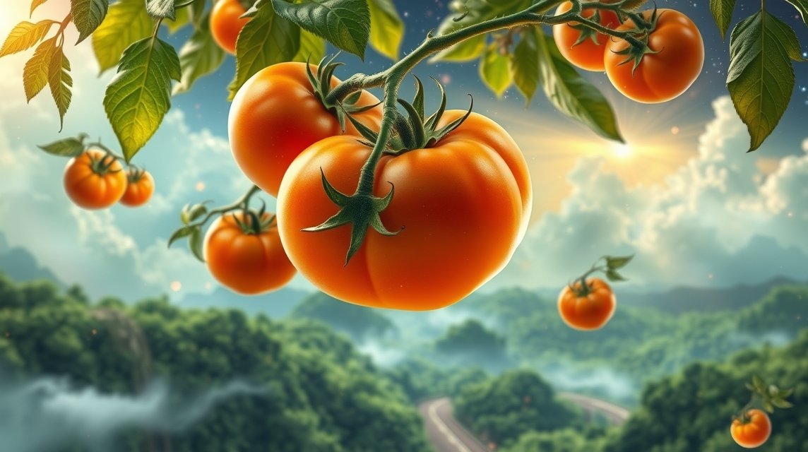 Érett paradicsomok zöld háttér előtt, álomfejtés szimbóluma.