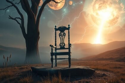 Álomszerű villamosszék a természet csodás hátterével