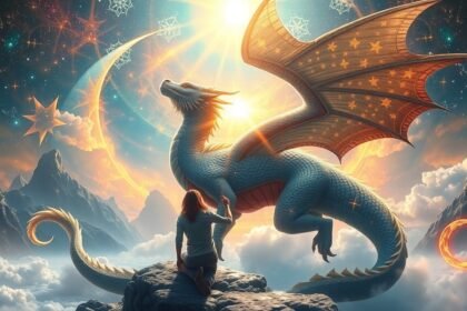 Sárkány és álmodozó ember a szellemi átalakulás szimbólumaként