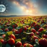 Szamóca mező, éjszakai égbolttal és teliholddal