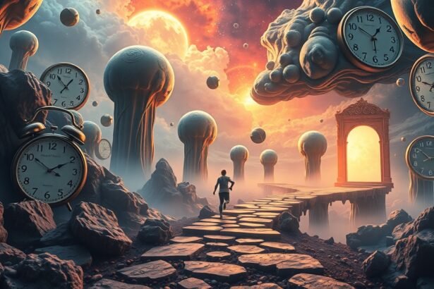 Kép az álomfejtésről, szökéssel és idővel kapcsolatos szimbolikával.