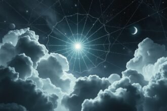 Szürke álmok szimbolikáját bemutató csillagokkal teli égbolt